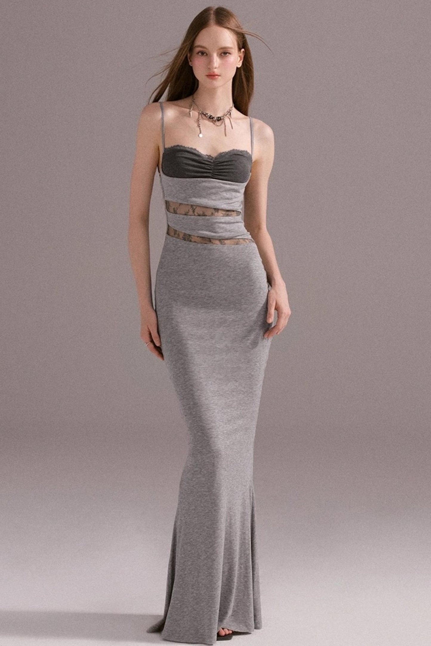 Hot Girl Patchwork Suspender Dress