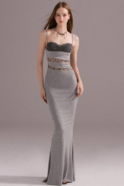 Hot Girl Patchwork Suspender Dress