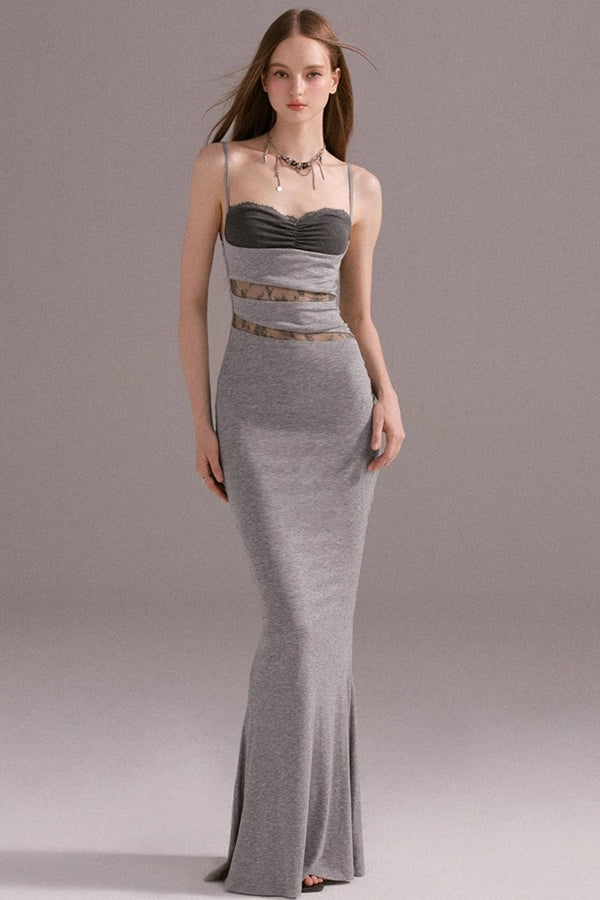 Hot Girl Patchwork Suspender Dress