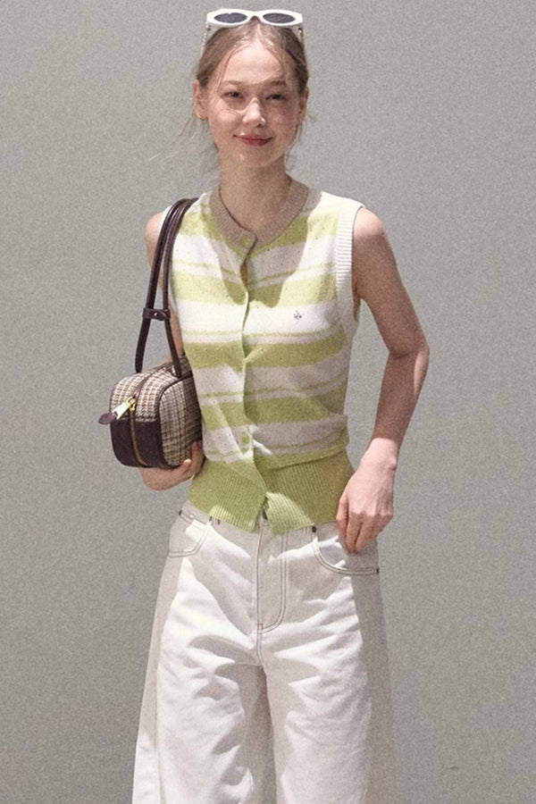 Thin Linen Relaxed Fit Vest