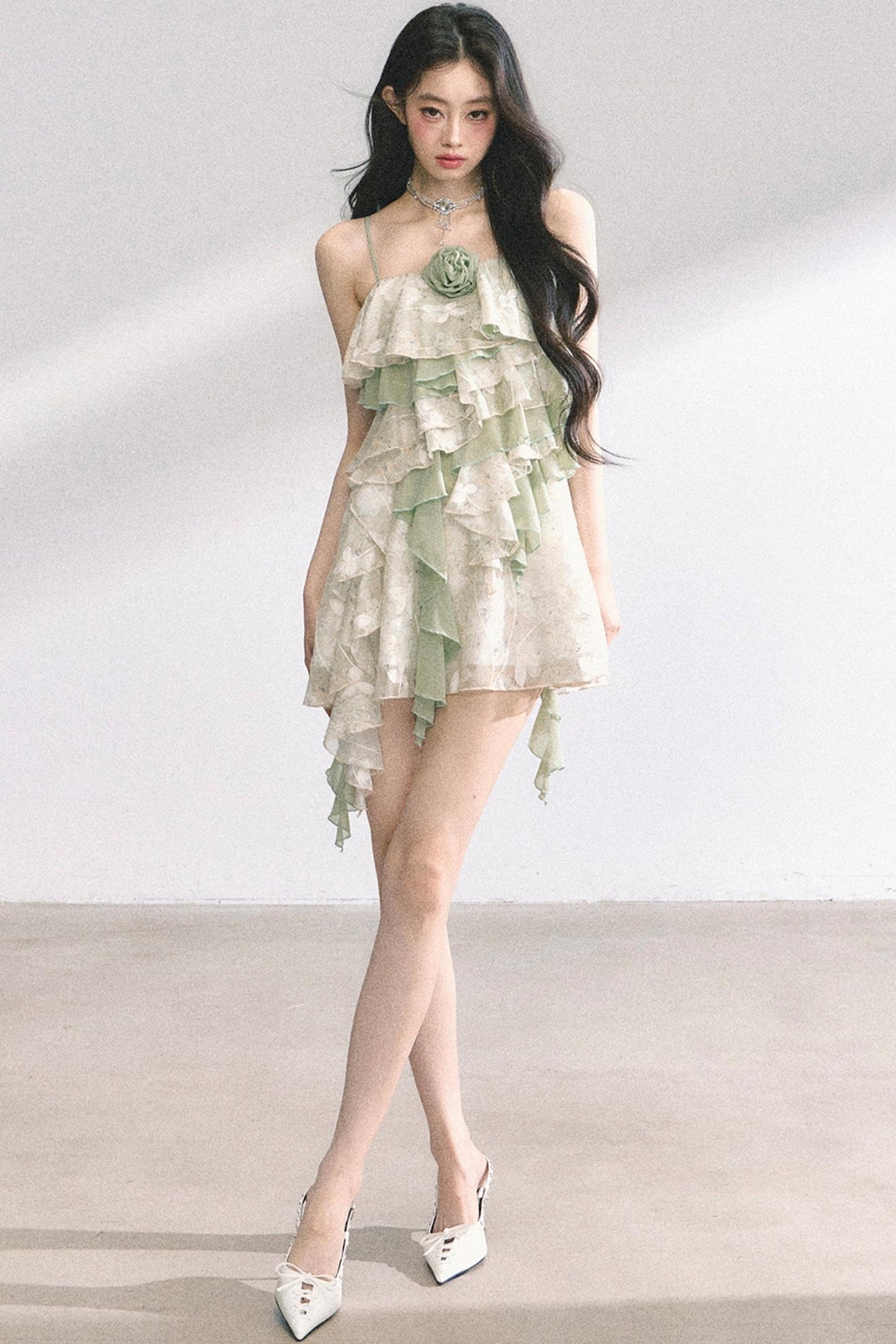 One-Shoulder Lace Dress