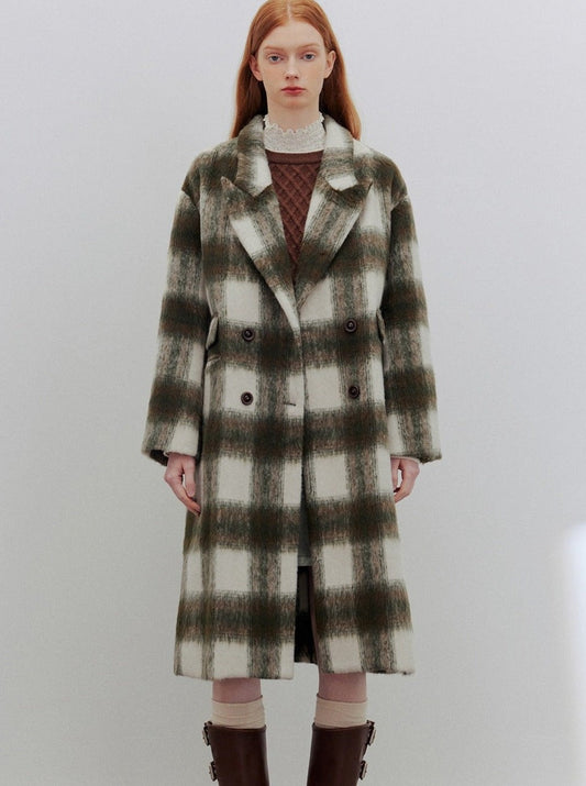 Woolen plaid Coat