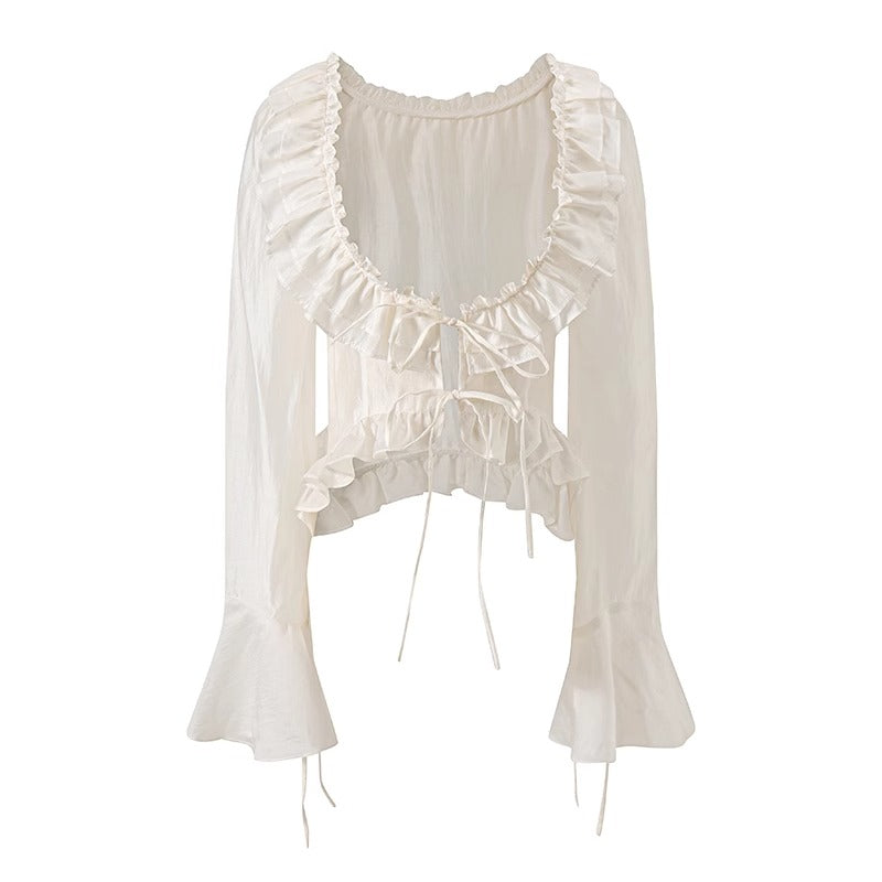 Sweet Girl Ruffle Shirt Top