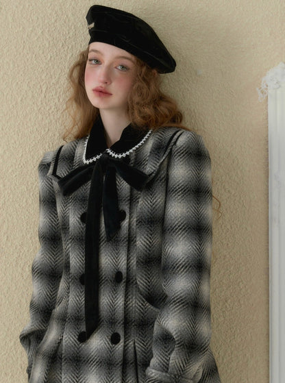 tweed check dress