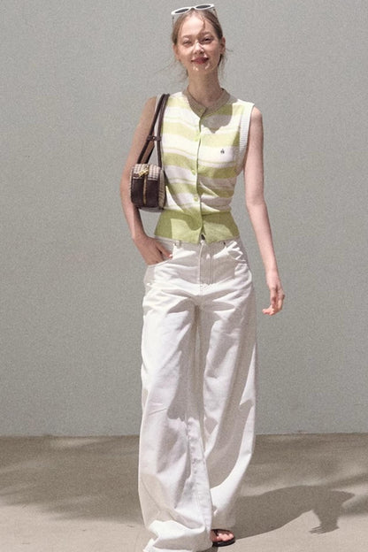 Thin Linen Relaxed Fit Vest