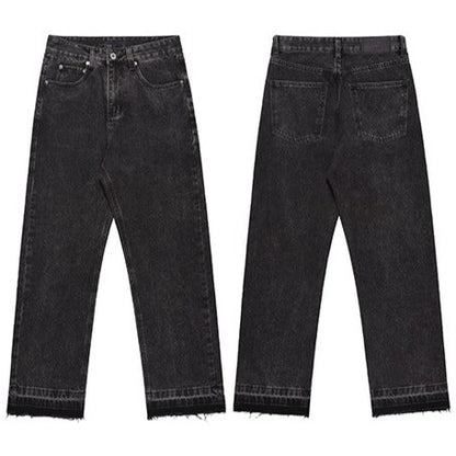 Straight Wash Jeans Pants