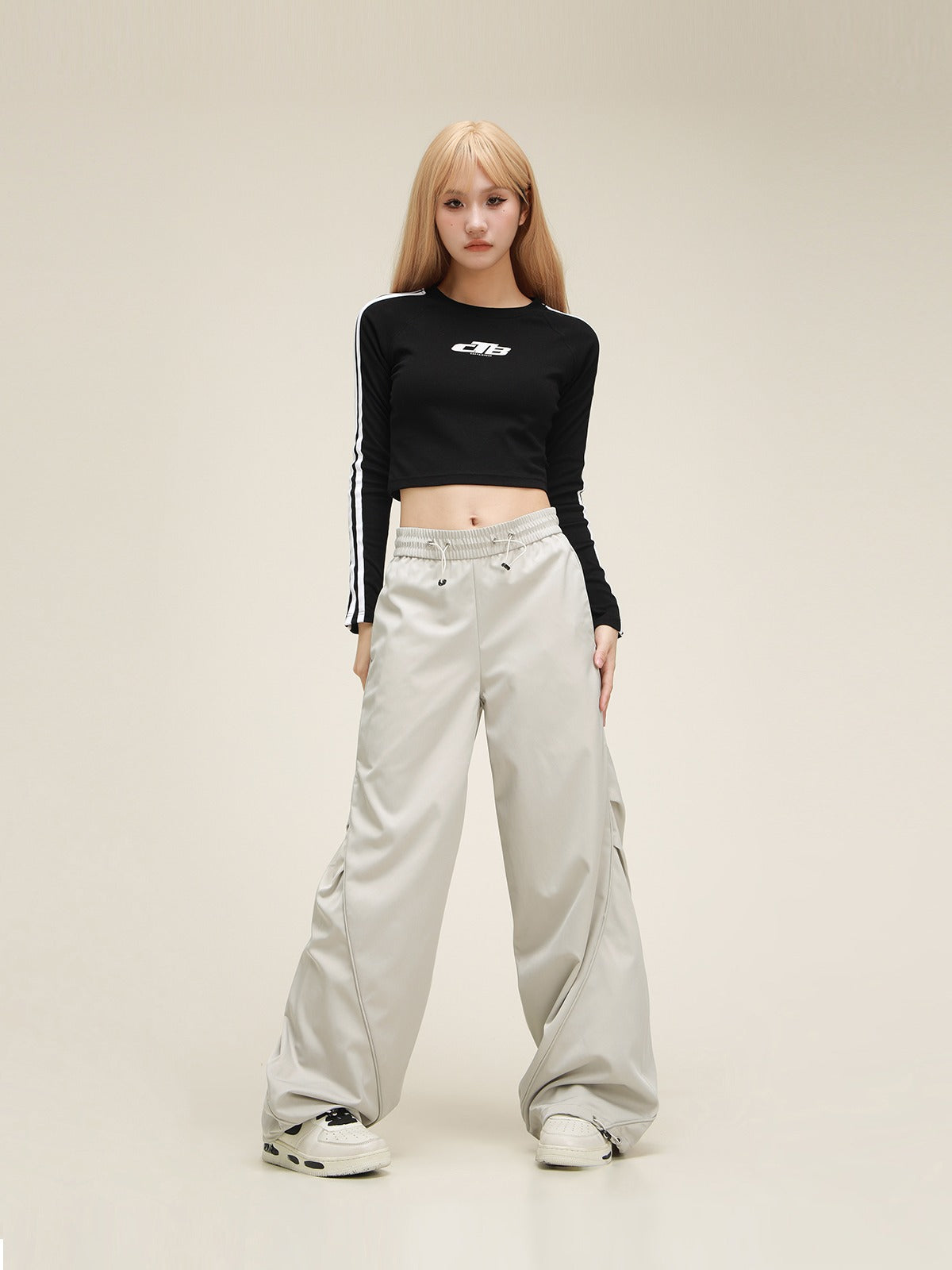 American Vintage Patchwork Pleated Pants