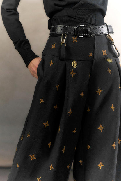 Starburst Print Lantern Pants