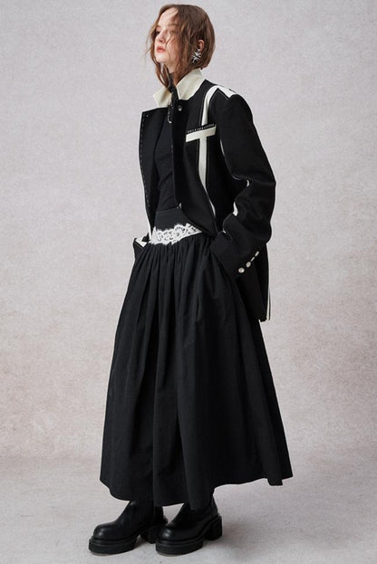 Retro eleganter H-Linien Blazerjacke 