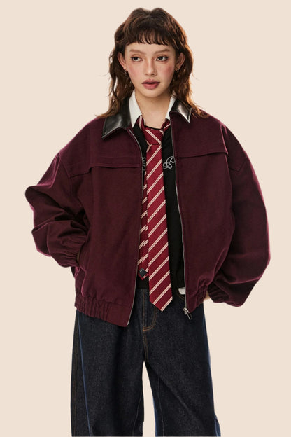 Veste décontractée à revers lâche 