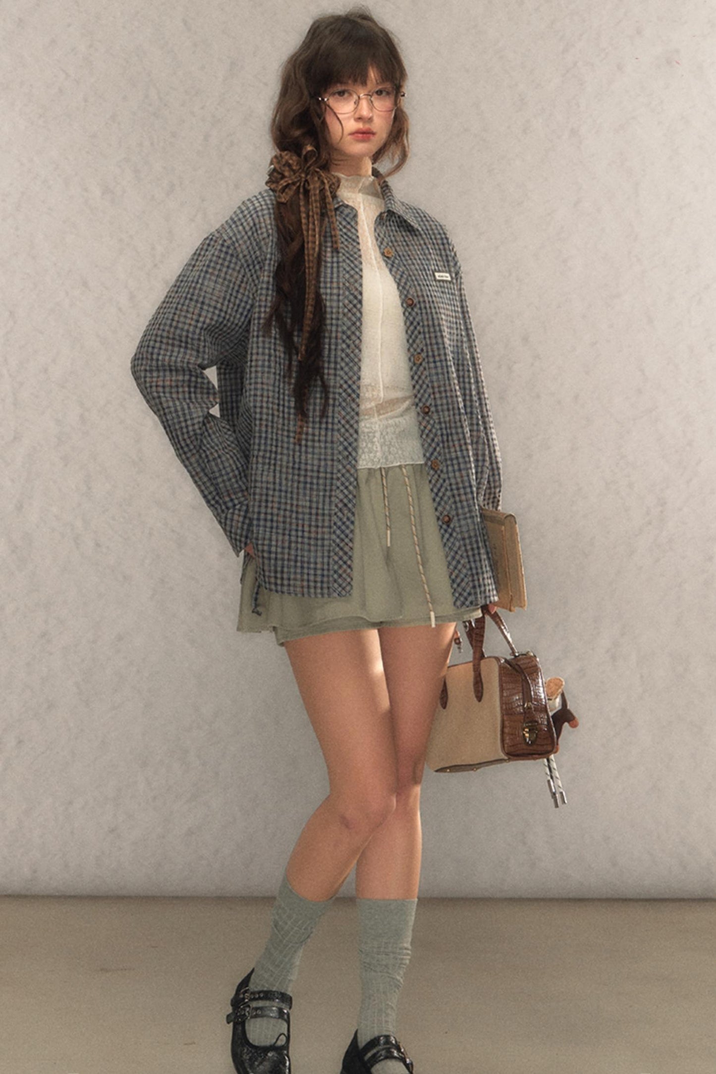 Lace Half-Turtleneck Top