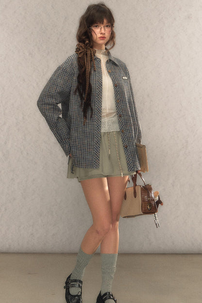 Lace Half-Turtleneck Top