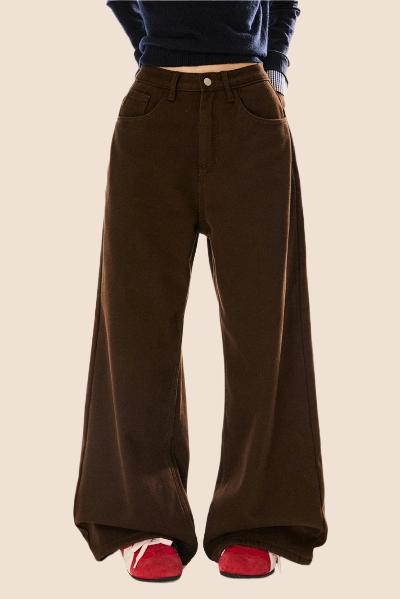 Retro Wide-Leg Trousers 