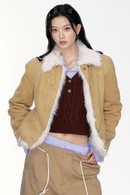 Temperament Plush Warm Jacket