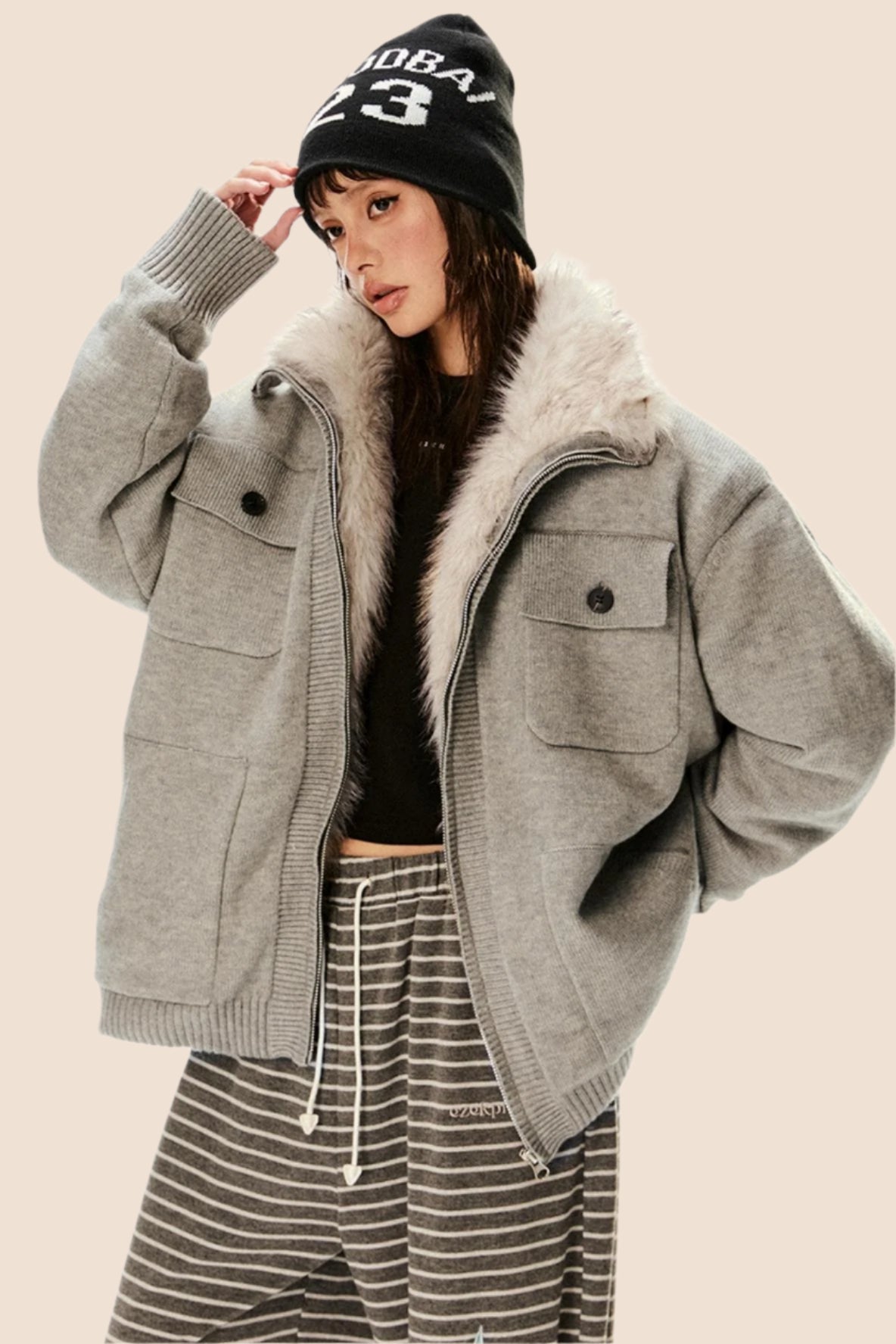 Furry Padded Cotton Versatile Jacket