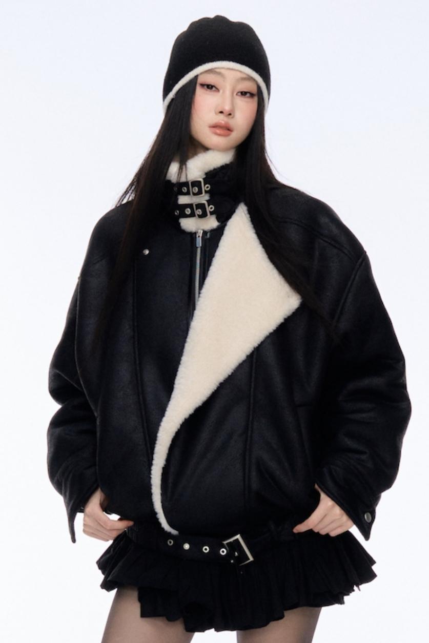 Fur Integrated Lapel Jacket