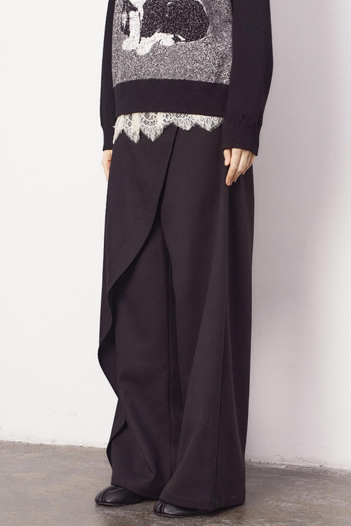 Loose Straight Wide-Leg Pants