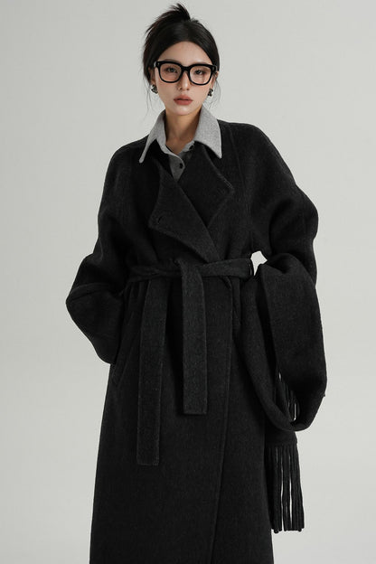 Temperament Long Tweed Coat