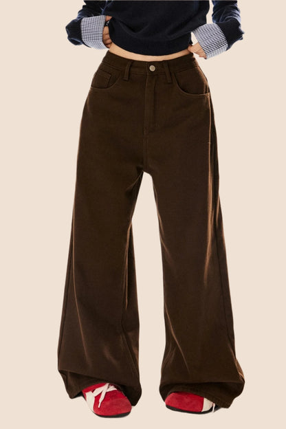 Retro Wide-Leg Trousers 