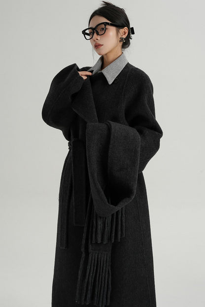 Temperament Long Tweed Coat