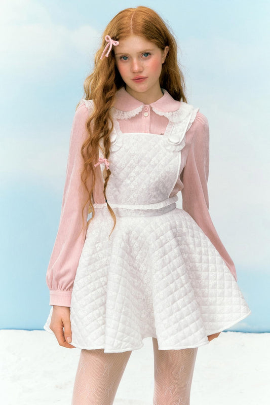 Lace Padded Bib Dress