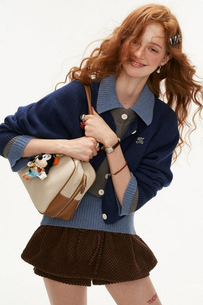 Preppy Vintage Sweater Jacket 