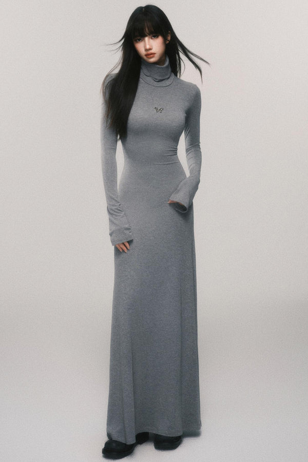 Slim Fit Bell Sleeve Midi Dress