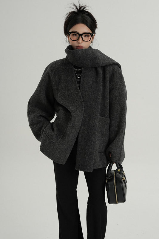 Tweed Wool Cashmere Coat