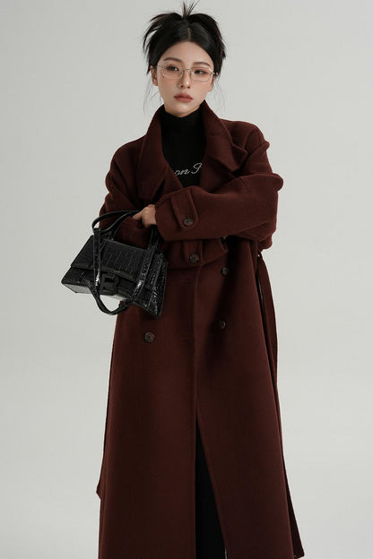 Premium Stand-Up Collar Long Coat