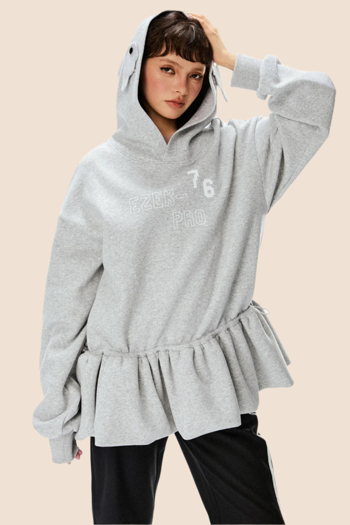 Casual Loose Hooded Sweatshirt