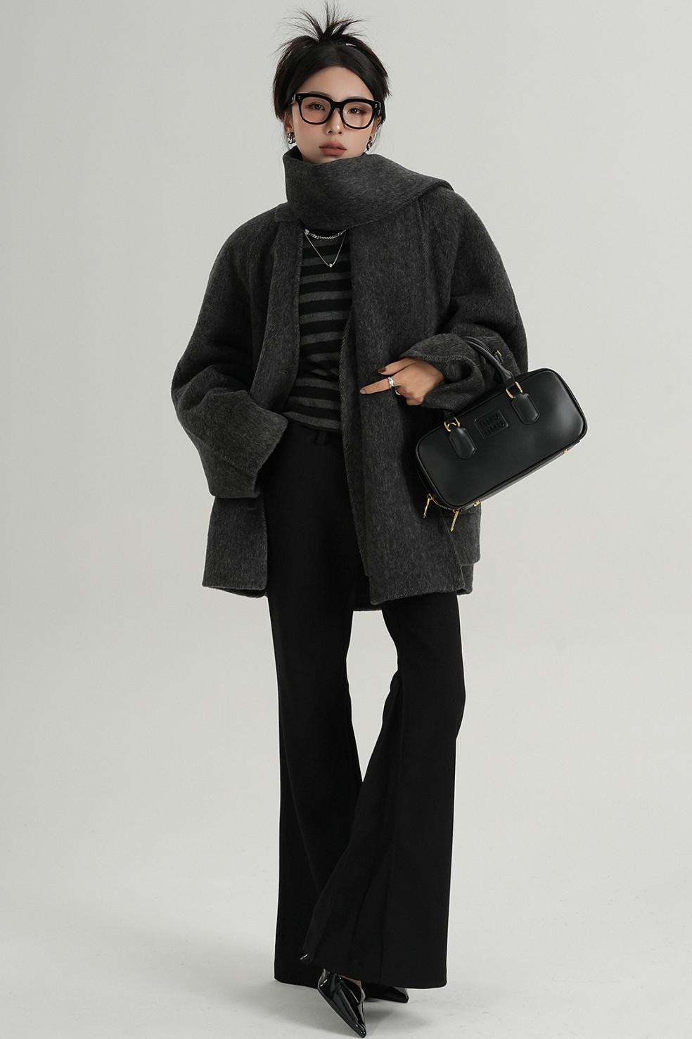 Tweed Wool Cashmere Coat