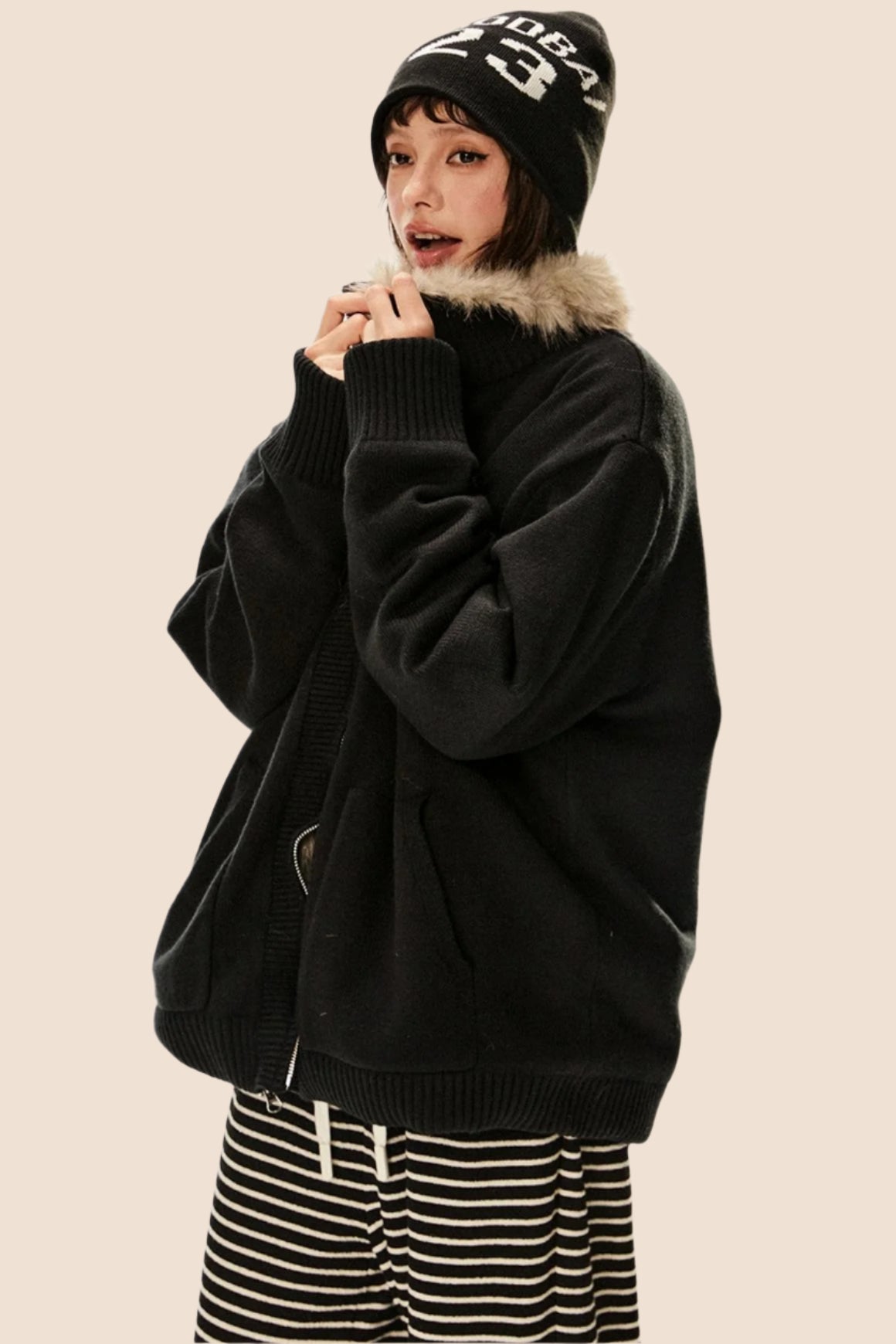 Furry Padded Cotton Versatile Jacket