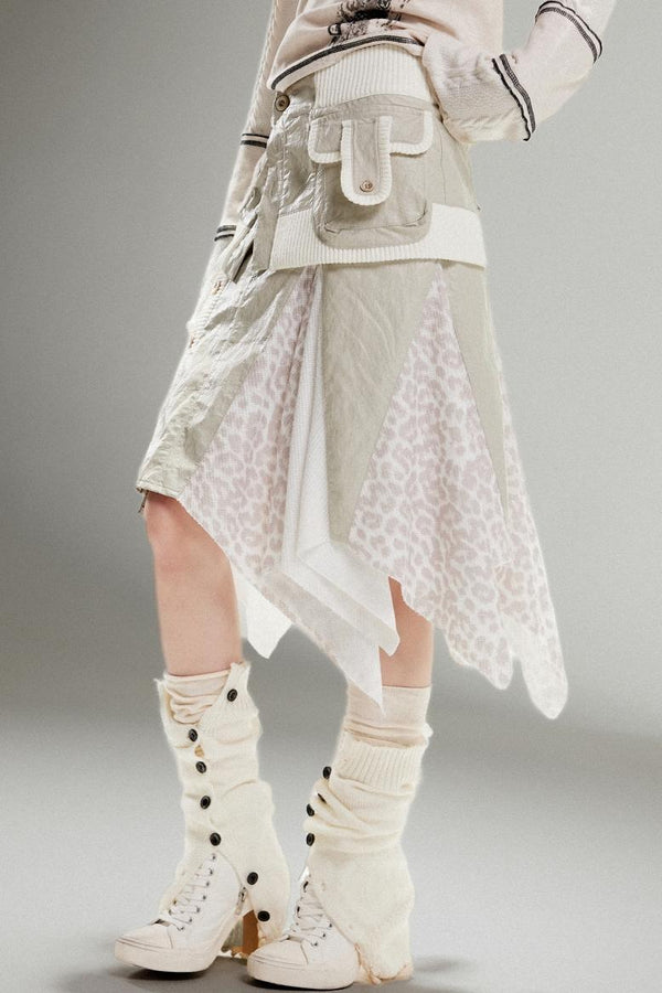 오리지널 디자인 가죽 치마 