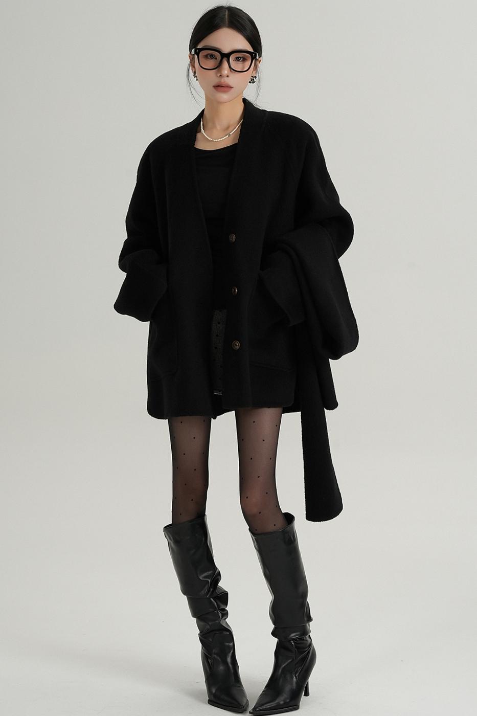 Tweed Wool Cashmere Coat