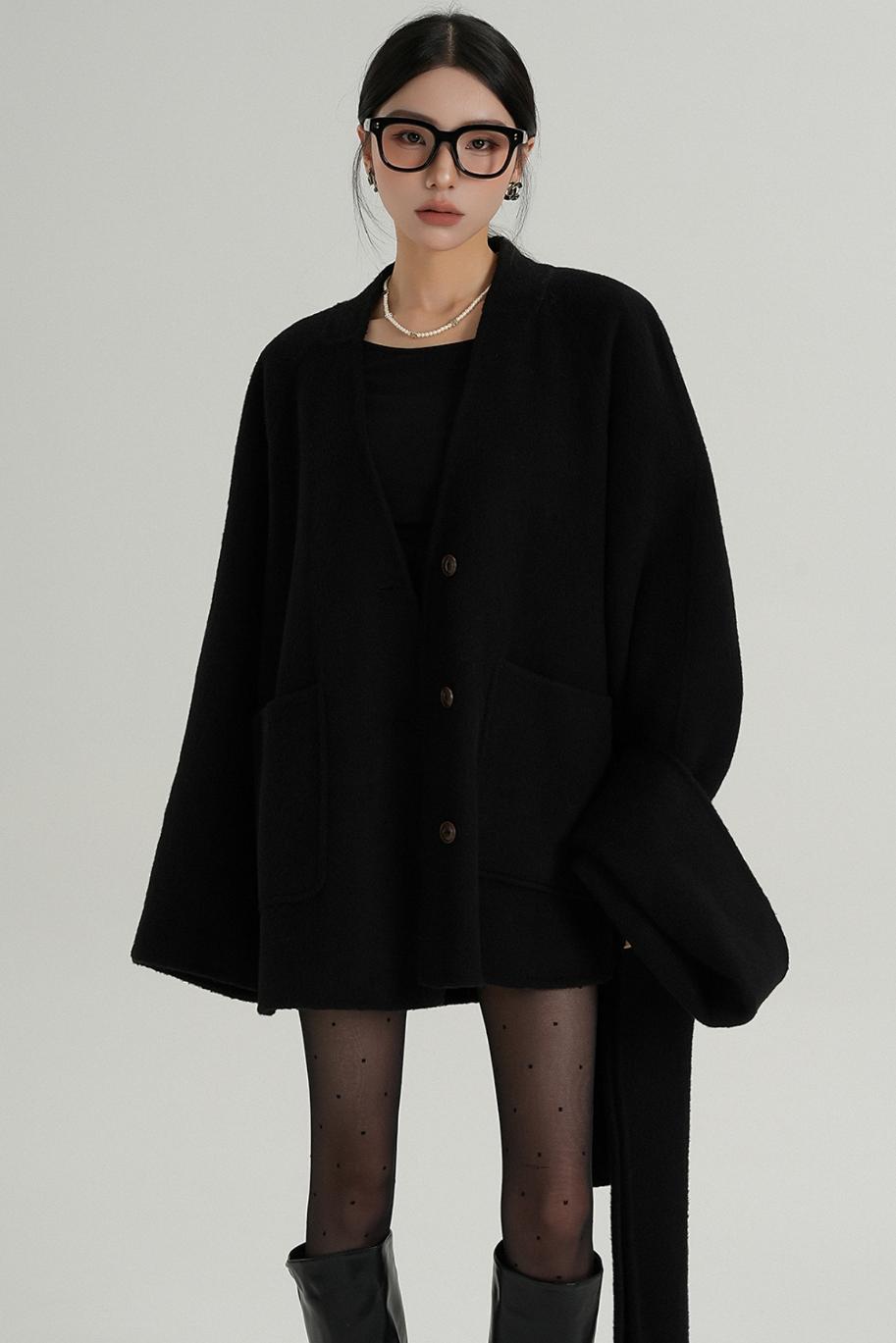 Tweed Wool Cashmere Coat