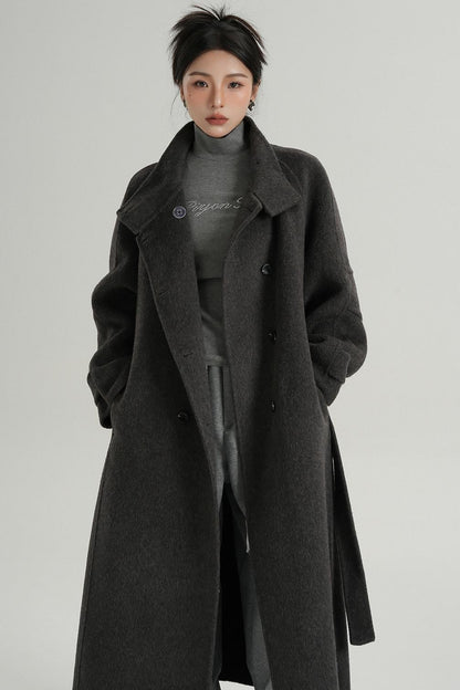 Premium Stand-Up Collar Long Coat