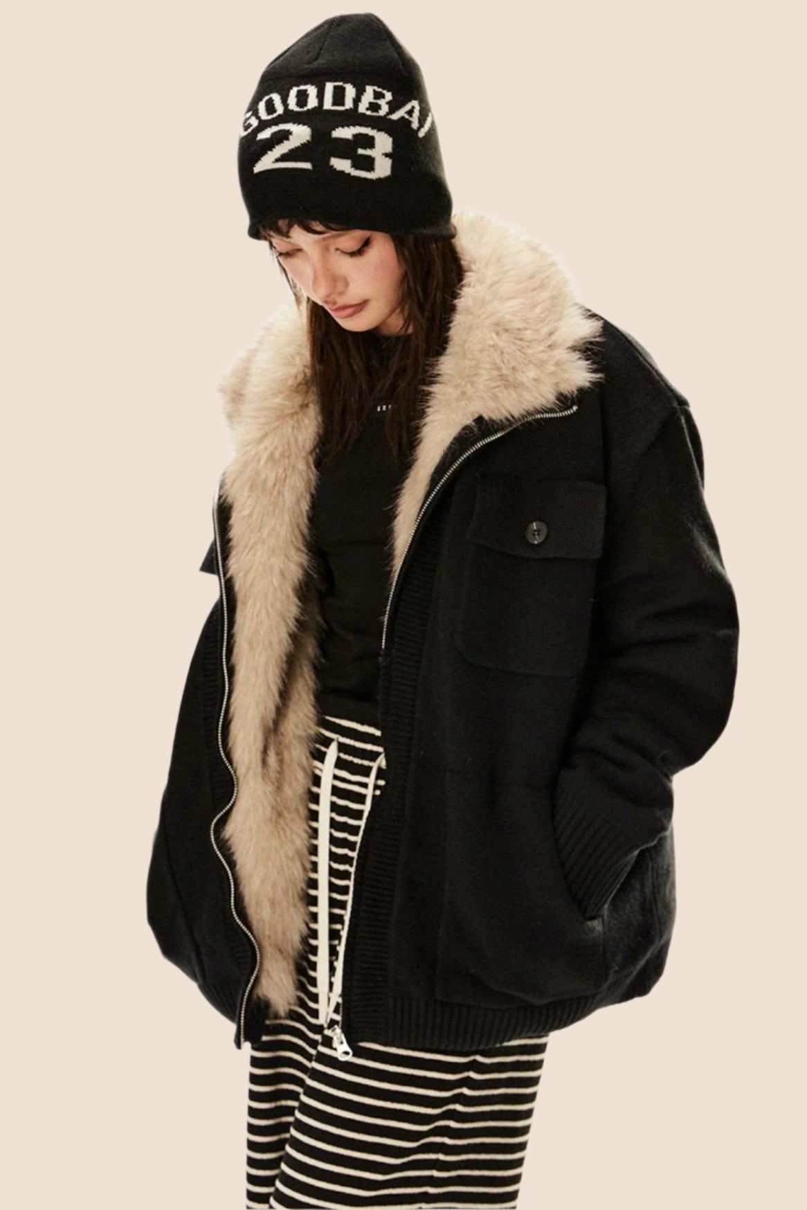 Furry Padded Cotton Versatile Jacket