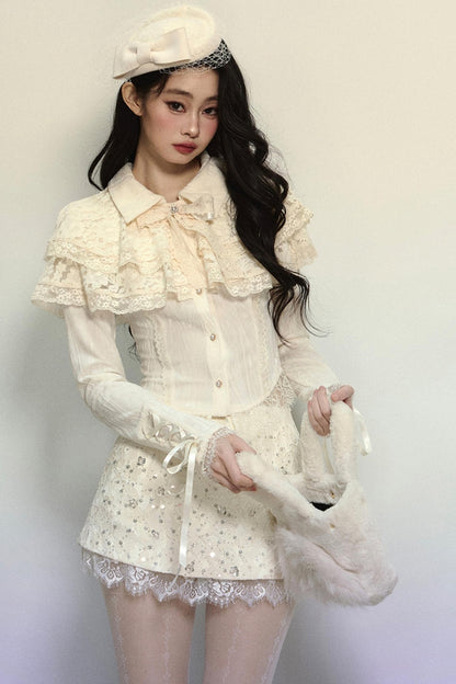 French Lace Long-Sleeve Top