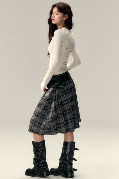 Bow Accent  Long Sleeve Tops