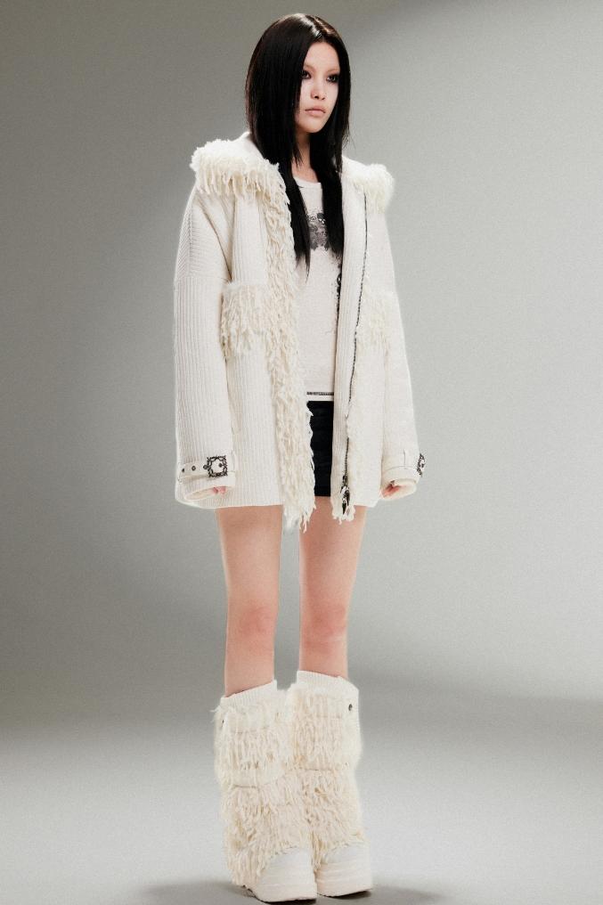 Plush Lapel Thick Coat