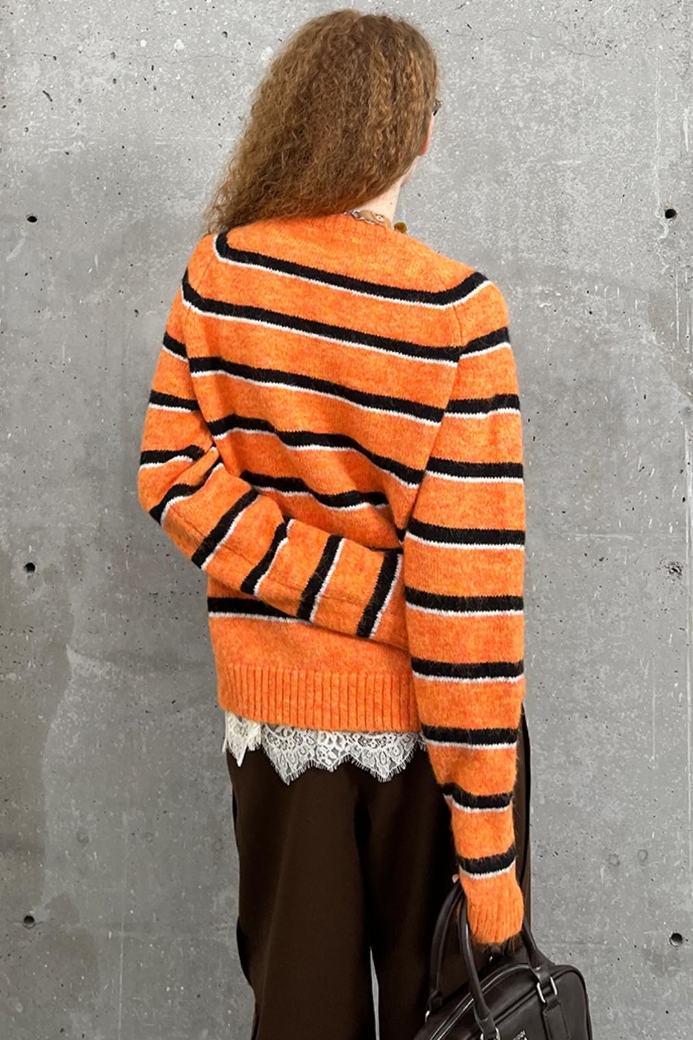 Soft Striped Loose Winter Sweater