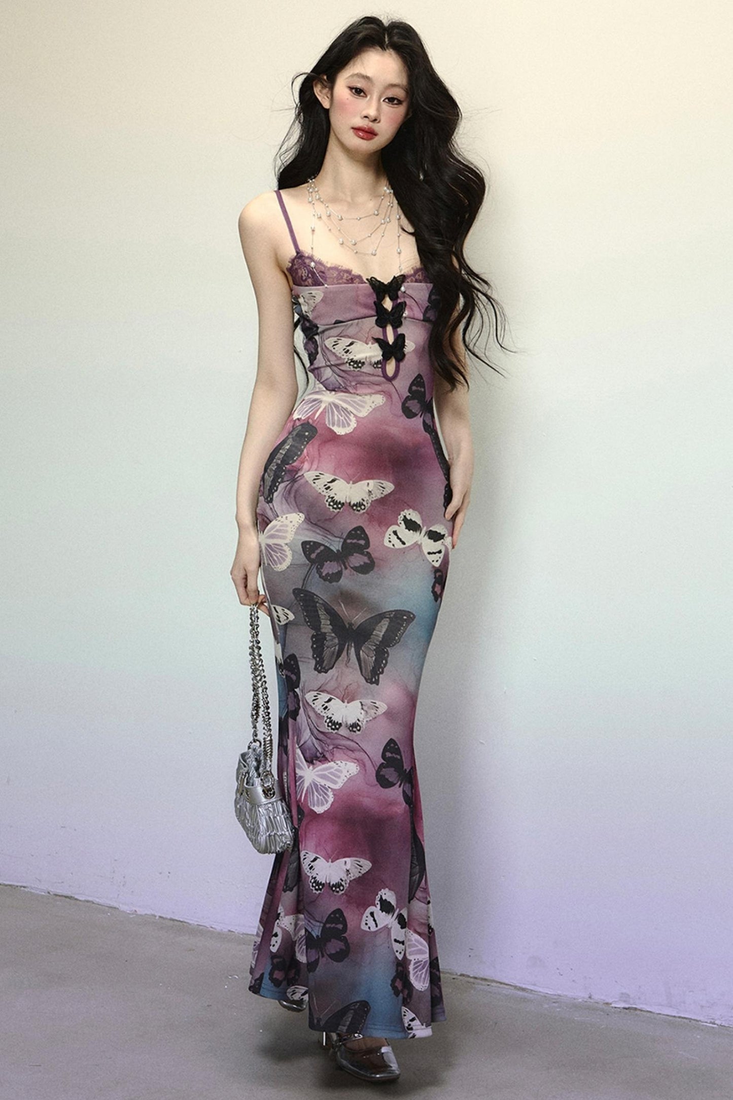 Chic Off-Shoulder Knitted Lace Dress & Coat Set-Up