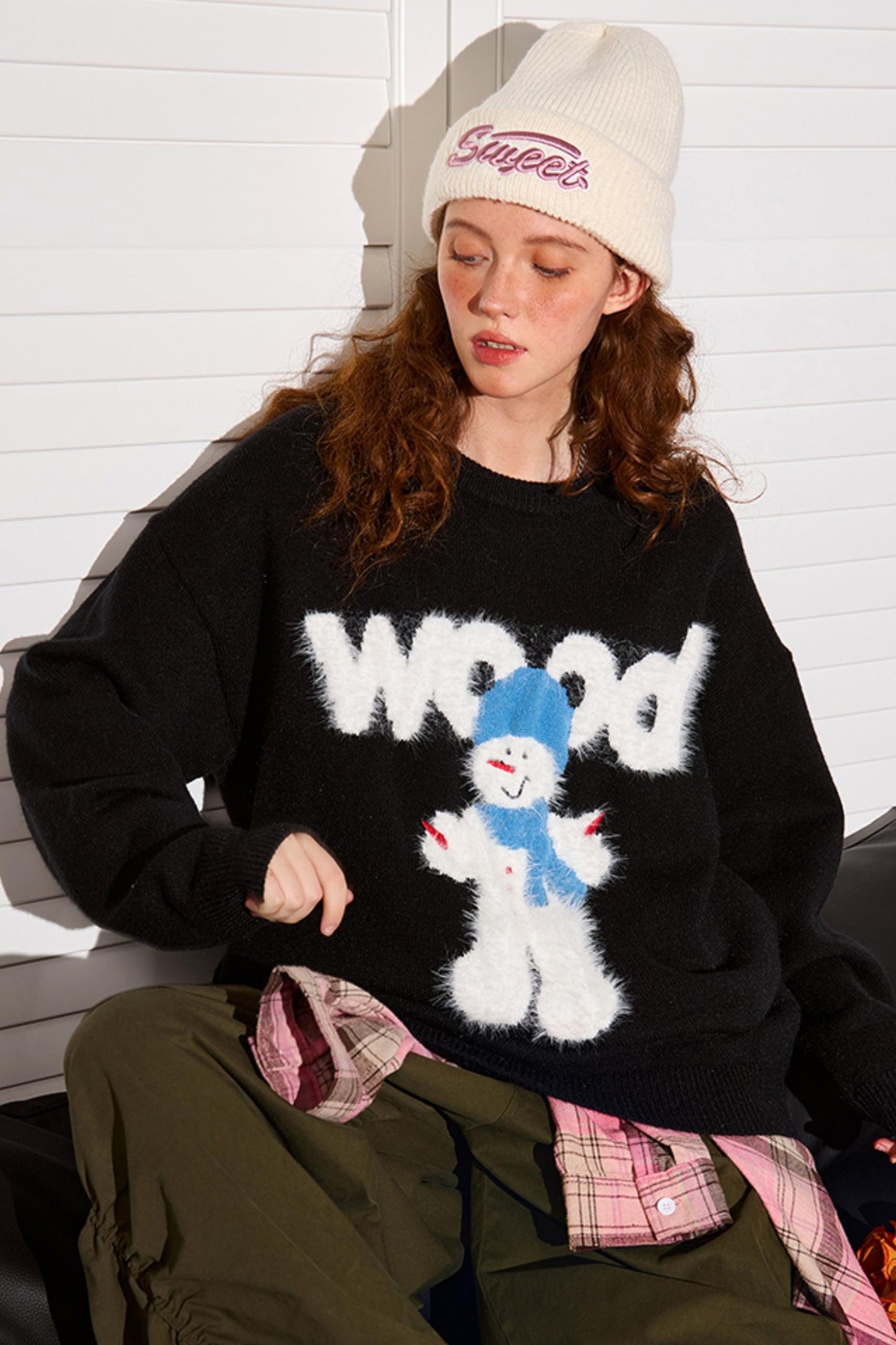 Snowman Crewneck Knit Sweater