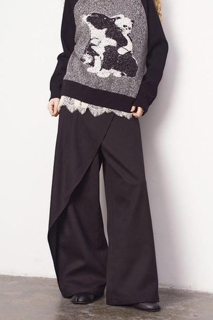 Loose Straight Wide-Leg Pants