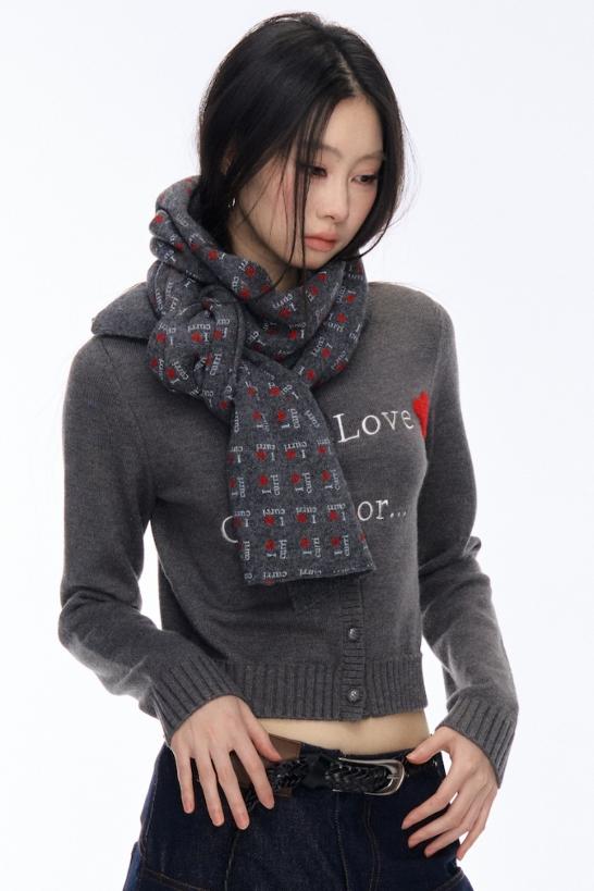 Vintage Stickerei Woll-Set-Up 