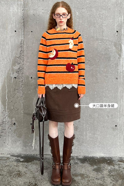 Soft Striped Loose Winter Sweater