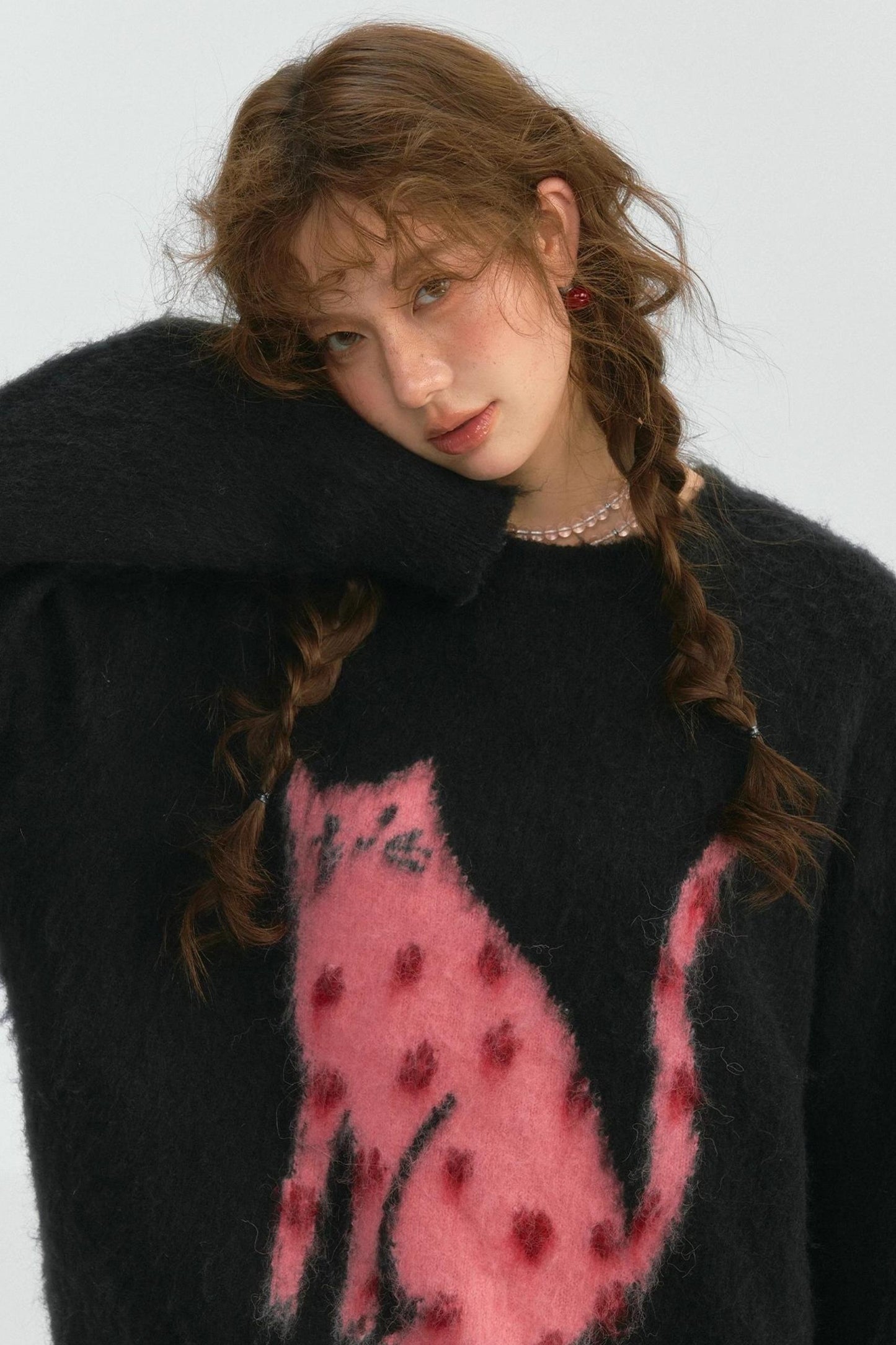 Good Luck Cat Wool Top
