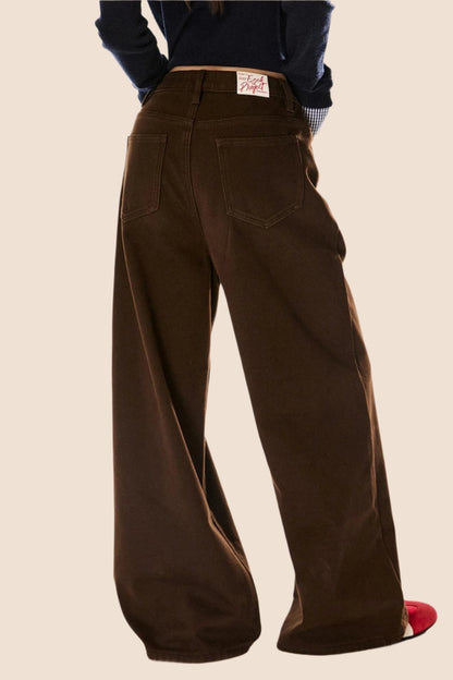 Retro Wide-Leg Trousers 