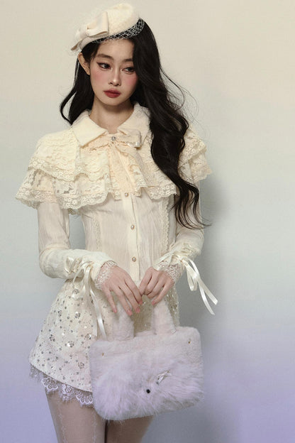 French Lace Long-Sleeve Top