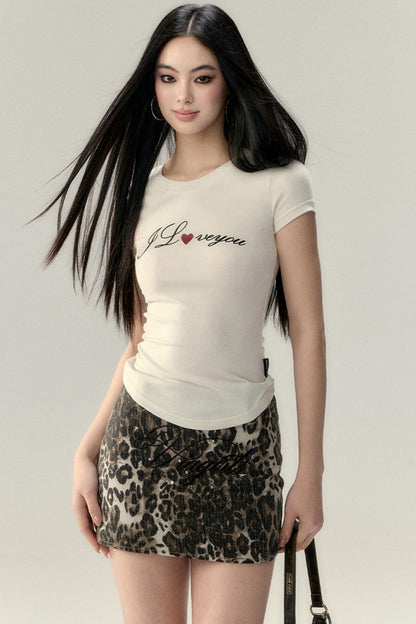 Valentine's Alphabet Slim T-Shirt